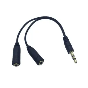 Headphone Stereo Audio 3.5Mm Jack Mikrofon Audio Y Splitter Kabel Adaptor Pria Ke Wanita