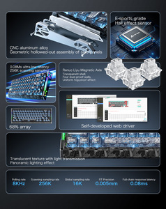 Clavier de jeu mécanique RGB filaire ATTACK SHARK R68 HE 65% avec déclenchement rapide 8K - Product Image 5