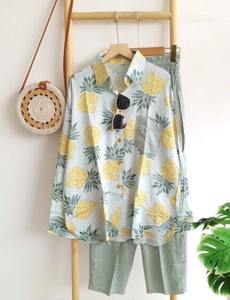 <span class=keywords><strong>All</strong></span>'<span class=keywords><strong>ingrosso</strong></span> Set da <span class=keywords><strong>donna</strong></span> di moda del sud-est asiatico ampio e Casual pantaloni camicia a righe Set <span class=keywords><strong>abbigliamento</strong></span> da <span class=keywords><strong>donna</strong></span> - Product Image 5