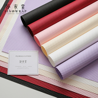 Papier d'emballage pour fleurs SINOWRAP, vente chaude, 35*53CM, 80g, papier uni, emballage, style gaufré, fournitures pour fleuristes
