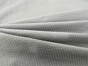 Light green vertical dotted bubble fabric stretch textured cloth for blouse casual wear <b>home</b> <b>textile</b> - Product Image 4