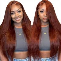 Perruques en cheveux humains couleur marron, vente en gros à prix abordables, perruques à closure en cheveux humains européens bruts, perruques lisses à dentelle frontale complète