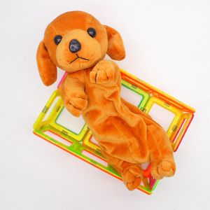 2023 nueva llegada personalizada 10 \ "Animal relleno perro felpa lápiz estuches y bolsas para niños llenos de algodón PP - Product Image 5