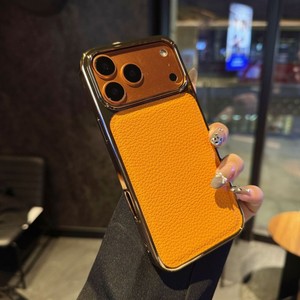 Funda de Teléfono Senyork de Cuero Electrochapado, Simple y Ejecutiva, para iPhone 17air, 16plus, 15, 14, 13, 12, 11, Antihuellas, Protectora - Product Image 5