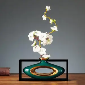 Moderner keramischer Tee-Blumen-Vase Porzellan weißer Blumenvase