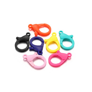 Llavero de plástico colorido con hebilla de langosta para joyería, bolsos, juguetes, accesorios, hebilla de conexión de PVC ligera, forma redonda - Product Image 1