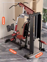 Machine de musculation multifonction robuste avec poids de 73 kg, crossover à câbles et station triceps, machine de tirage vertical