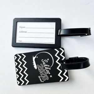 Etiqueta de Equipaje de Goma Suave Negra de Alta Calidad, Etiquetas para Maletas Escolares, Etiquetas para Equipaje - Product Image 2