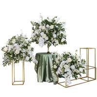 Nouvelles plantes vertes, orchidée papillon, boule de fleurs ciel étoilé, décoration de scène de mariage, décoration de table florale, fleur artificielle