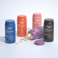 Récipient de supplément de bouteille en aluminium personnalisable en gros avec couvercle à vis pour l'utilisation de soins personnels liquides de lotion de pilules