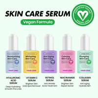 Service OEM/ODM : Coffret de Sérums Visage à l'Acide Hyaluronique, Collagène, Niacinamide et Vitamine C – Hydratant, Anti-Âge et Éclaircissant