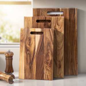 เขียงไม้อะคาเซียสี่เหลี่ยมผืนผ้ามีด้ามจับหนาสำหรับใช้ในครัว - Product Image 3