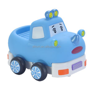 2,4G RC bebé dibujos animados goma suave lindo vehículo bebé truco coche inteligente Mini rinoceronte música Animal Coche - Product Image 4