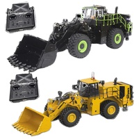 HUINA Kabolite K988 K988-100S 1/14 entièrement en métal Rc Bulldozer professionnel télécommande hydraulique chargeuse sur pneus modèle de Construction