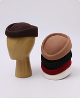 Béret en laine style rétro britannique Hepburn, chaud et classique pour l'hiver, idéal pour le quotidien, les voyages, les trajets et comme cadeau.