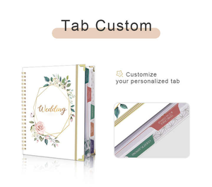 Carnets personnalisés avec impression par transfert, dorure or rose, organisateur à spirale, couverture rigide, journal de mariage, agenda, carnet de notes, planificateur - Product Image 4