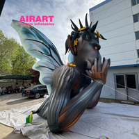 Modèle de déesse personnalisé gonflable populaire de 5 m de haut avec ailes de papillon, activité de fête d'exposition d'art personnage d'elfe gonflable