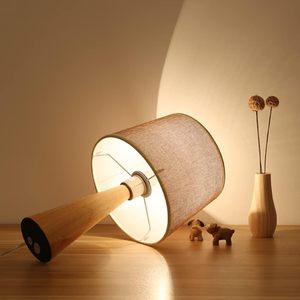 Modern Nordic <strong>Table</strong> Lamp, Solid Wood Base with Warm White Dimmable LED for Bedroom, Living Room, Hotel Nightstand - Product Image 5