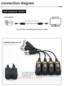 8MP บาลันวิดีโอแบบพาสซีฟเดี่ยว400M ahd/cvi/tvbs BNC RJ45 UTP CAT5/5E/6มอนิเตอร์พลาสติกตรวจตรา - Product Image 1