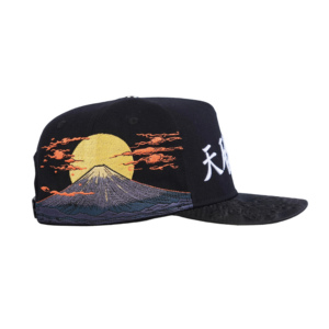 TCAP China Custom Metal Button,<b>Label</b> Embroidery <b>Black</b> Hat Snapback Cap - Product Image 4