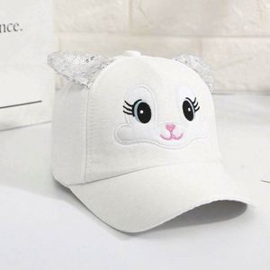 Wholesale Custom Embroidery 5 Panel Cute <b>pink</b> Baby Boys Girls Kids Baseball Cap With Ears - Product Image 3