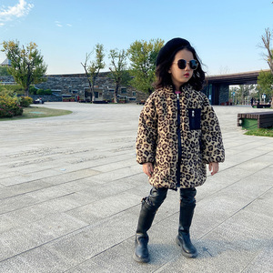 Vêtements d'hiver pour enfants en gros 2021, manteau en laine pour filles, vêtements d'automne pour filles, à porter des deux côtés - Product Image 2