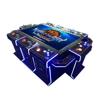 Machine de jeu d'arcade de tir aux poissons multicolore à monnayeur avec support anglais, durable, facile à utiliser, kit complet
