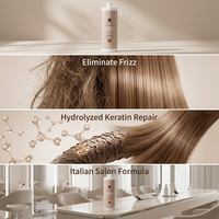 Traitement lissant pour cheveux à la kératine protéinée brésilienne ODM/OEM, crème lissante pour cheveux bouclés sains, 1000 ml