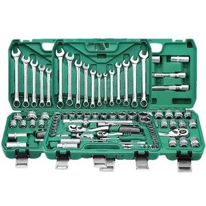 Juego de Herramientas de Reparación Automotriz BNMJ de 216 Piezas, Acero al Cromo Vanadio, Fuente de Alimentación Manual, Juego de Llaves de Tubo Combinadas de 1/4 Pulgadas, Estuche Rígido, OEM - Product Image 1
