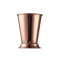 Verre à cocktail Mint Julep en acier inoxydable à bord incurvé Unisweet, tasse à Mojito, capacité 400 ml, design moderne minimaliste, Chine