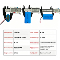 Batteries rechargeables 7,4 V 2s1p, cellules cylindriques au lithium-ion 18650, pack de batteries au lithium 2500 mAh