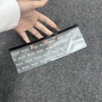 Mini sac à fermeture éclair en PVC sur mesure, exquis, givré, transparent, translucide, refermable, pour cadeau d'affaires de luxe