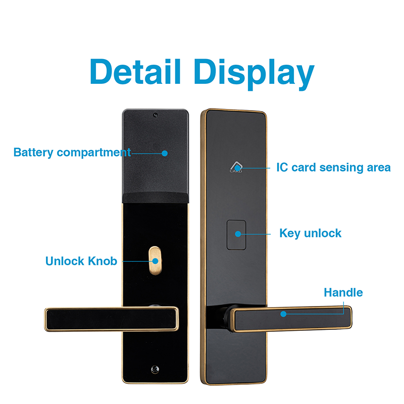 RFID Keyless Entry Hotel Smart Door Lock Digital Key Card Security System for Apartment Resort Encrypted IC Card Lock · image 5