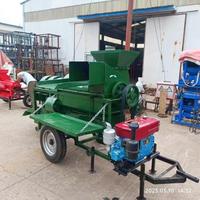 Décortiqueuse mobile à moteur diesel pour maïs, blé, céréales et haricots, batteuse à prise de force (PTO)