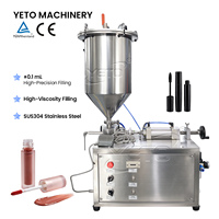 Machine de remplissage de mascara YETO, manuelle, pneumatique, pour vernis à ongles, pâte, rouge à lèvres, semi-automatique