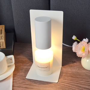 LANJO Minimalist Metal Candle Warmer Lamp Lantern for Top-Down Candle Melting with 2 Bulbs and <b>timer</b> switch - Product Image 1