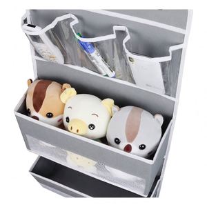 Over Door Hanging Fabric Eco-Friendly Nursery Closet Organizer with 4 Large & 3 Small PVC Pockets for Baby Storage & Toys - Product Image 2