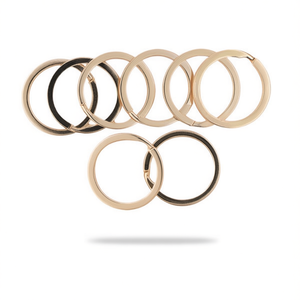 Portachiavi Ilan 28mm in Oro K, Set da 8 Pezzi per Portachiavi - Product Image 1