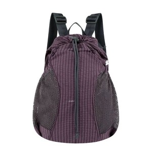 Xskr <b>Drawstring</b> <b>Backpack</b> 20-35L Plaid Mesh Side Pockets Unisex Gym Travel Fitness Bag - Product Image 5