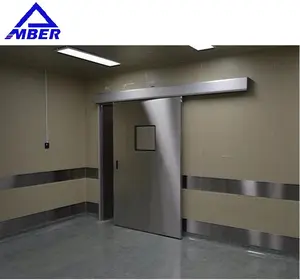 Больничная оцинкованная стальная одинарная или двойная ручная герметичная открывающаяся дверь Guangzhou