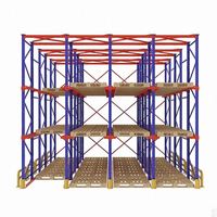 Anpassbares Drive-In-Palettenregalsystem Lager-Aufbewahrungssystem Drive-In-Regalsystem aus hochdichtem kaltgewalztem Stahl