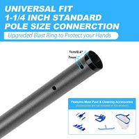 Poteau de nettoyage de piscine télescopique en Fiber de carbone personnalisé Offre Spéciale filet d'écumoire poteau d'extension télescopique
