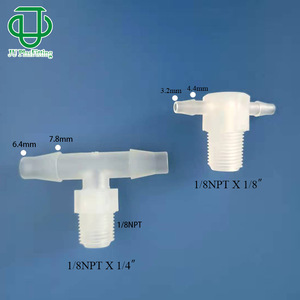 Raccord en T JU PlasFitting, fileté 1/8 NPT, en plastique, pour tuyaux de plomberie industrielle - Product Image 2