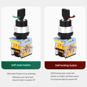 SWEIDEER 22mm 2/3Way anlık kendinden kilitli döner anahtar anahtarı transferi elektrik Panelboard için kapalı topuz anahtarı - Product Image 5