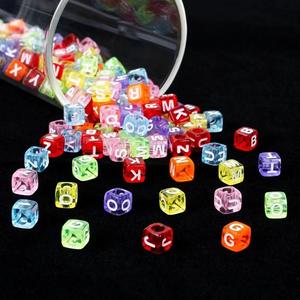 Éducation précoce des enfants 26 Mini lettre anglaise perlée carré espacé Bracelet perlé tissage bijoux à bricoler soi-même accessoires - Product Image 5