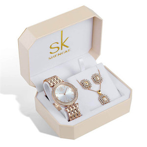 Vendita calda di lusso rosa <span class=keywords><strong>orecchini</strong></span> e collana Set Packaging personalizzato moda Business moneta portagioie popolare per le donne - Product Image 6