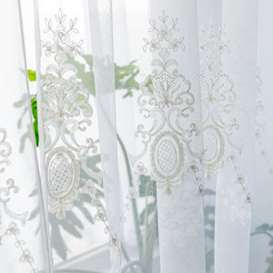 Stile europeo bianco ricamato schermo della finestra camera <span class=keywords><strong>da</strong></span> letto soggiorno studio master <span class=keywords><strong>principessa</strong></span> <span class=keywords><strong>tenda</strong></span> ricamata - Product Image 2