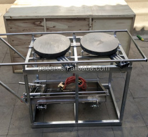 Automatico piatto arabo pane che fa la <span class=keywords><strong>macchina</strong></span> Al Forno piatto <span class=keywords><strong>pancake</strong></span> maker spinta a mano dosa <span class=keywords><strong>macchina</strong></span> di cottura - Product Image 4
