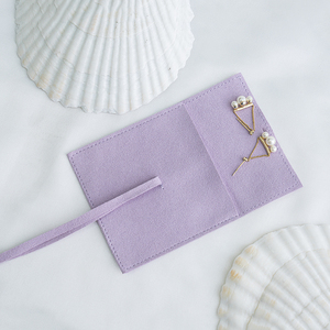 Custom Logo Velvet Microfiber Jewelry Pouch with Sliding Drawer Paper <b>Gift</b> <b>Box</b> Packaging Set for Ring Necklace <b>Earrings</b> - Product Image 4
