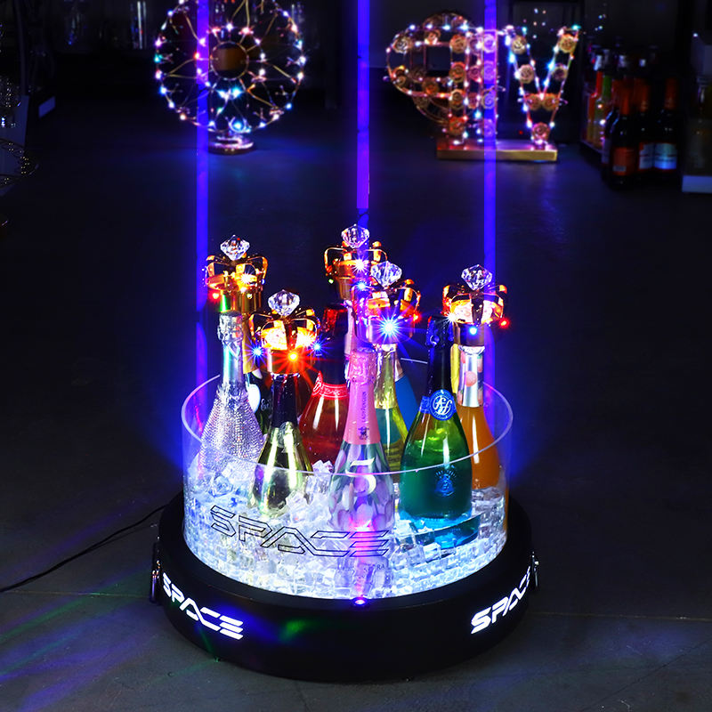 Blanc de LED + laser de rose